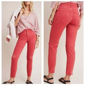Anthro Pilcro&The Letterpress High- Rise Slim Jean